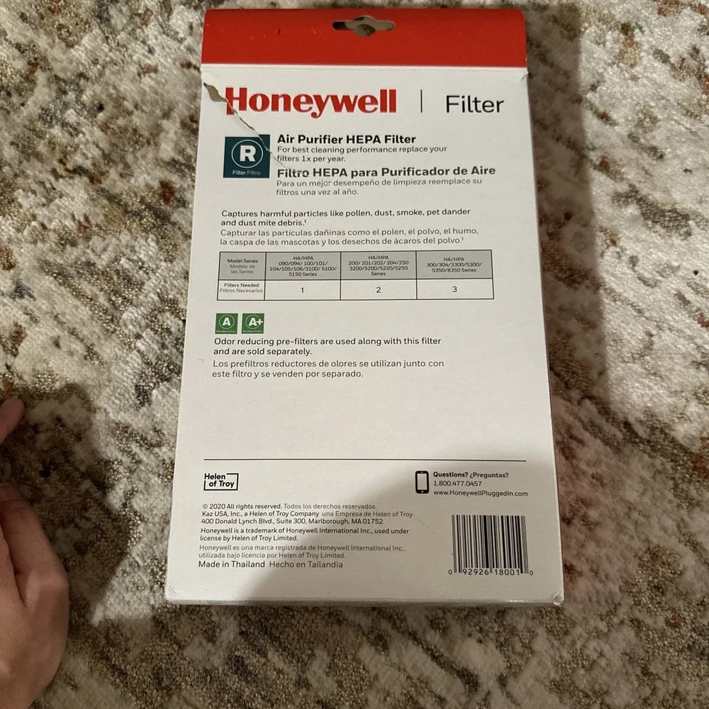 Honeywell HEPA Air Purifier Filter R, 1-Pack for HPA 100/200/300 and 5000 Series